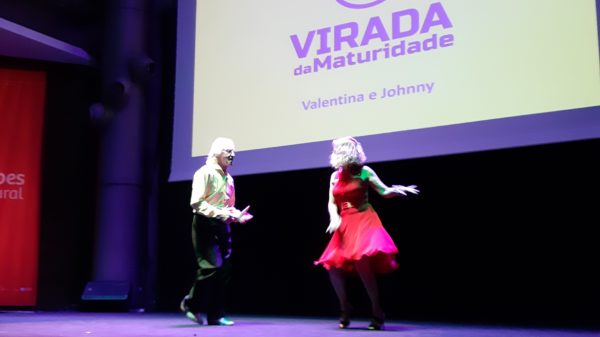 Johnny e Valentina no lançamento da Virada da Maturidade 2020