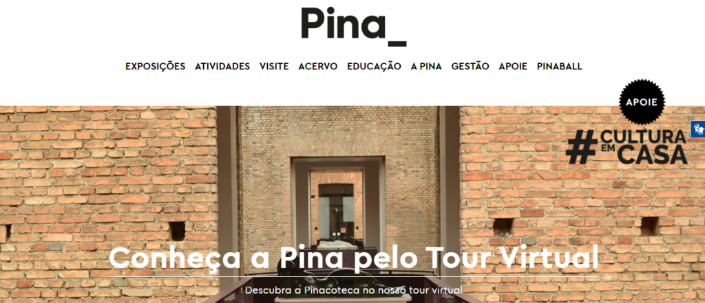 Pinacoteca Exposição meios digitais online